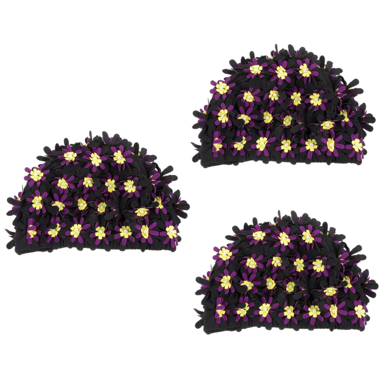 Milisten 3 Decorativa per Donne Cappellino per Lunghi con Design Antiscivolo Cappello Piscine e