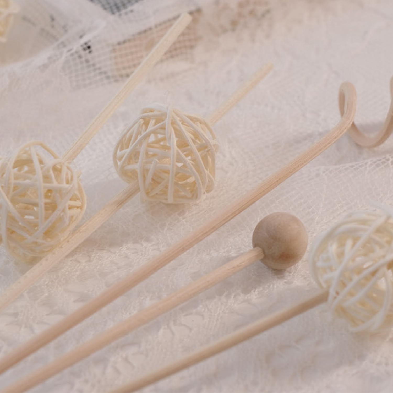 Bâtons De Diffuseur D'huiles De Rechange Pour Parfum D'automne - En Rotin Naturel - Décoration De Noël - Kaki, Taille Unique