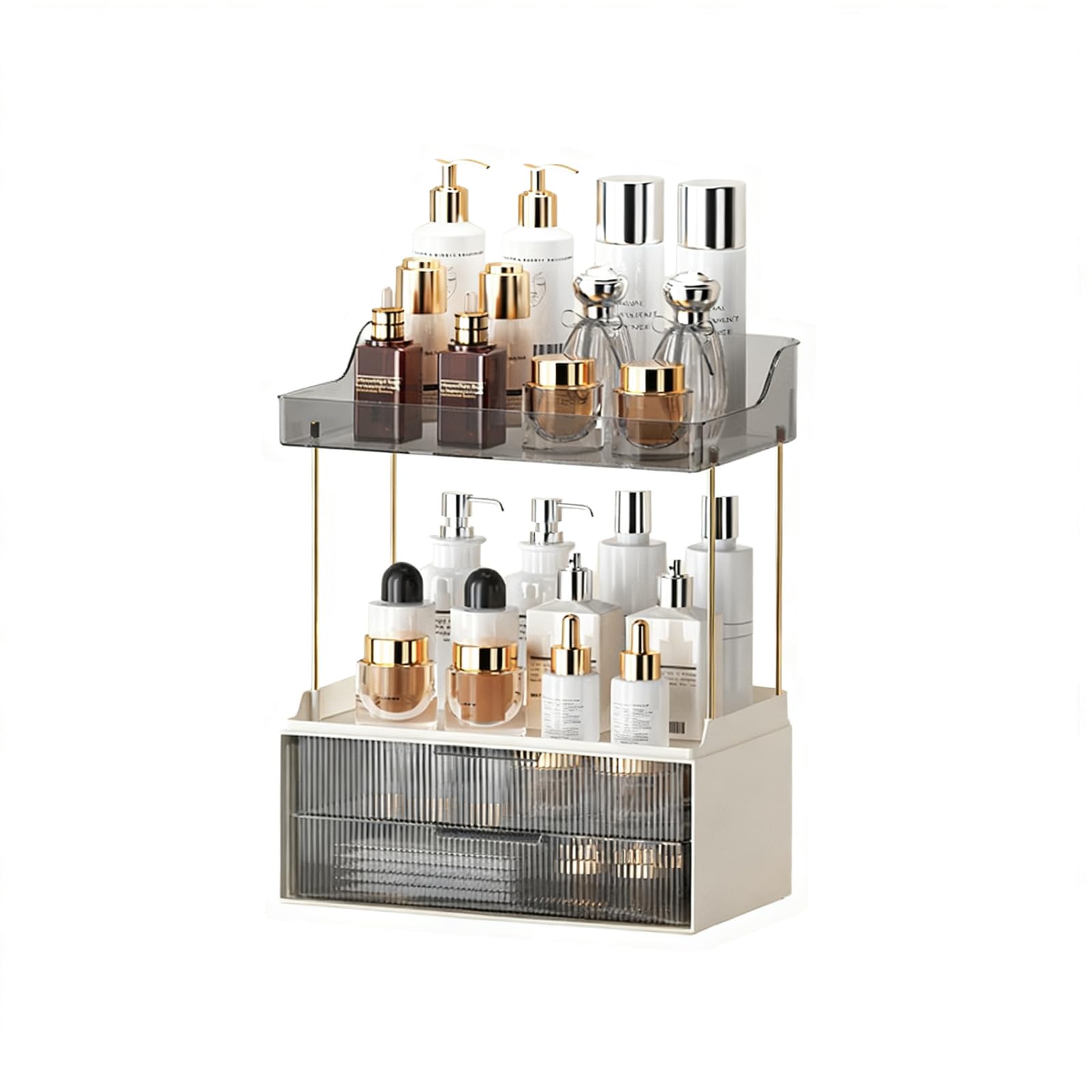 Zambuph Smooth Glide Vanity Organizer Bathroom Counter Organizer With soot
