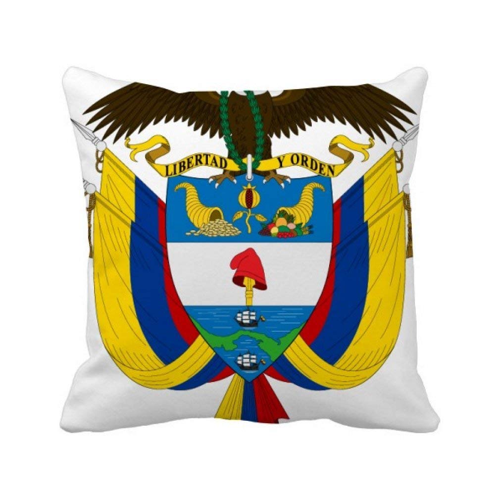 Oreiller Colombie multicolore avec insert taie carrée 40x40