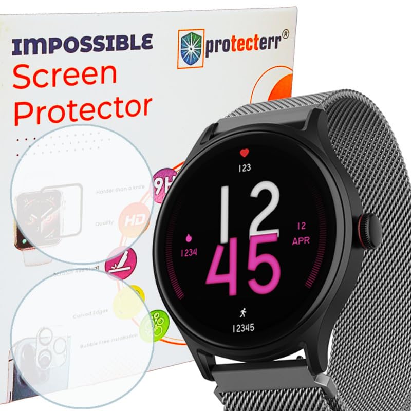 Image of Smartwatch Screen Protector Guard For Boat Lunar Mirage (1.52 inch inch) (2 pack) - 9H Hardness, Unbreakable TPU Film (NOT A TEMPERED GLASS)