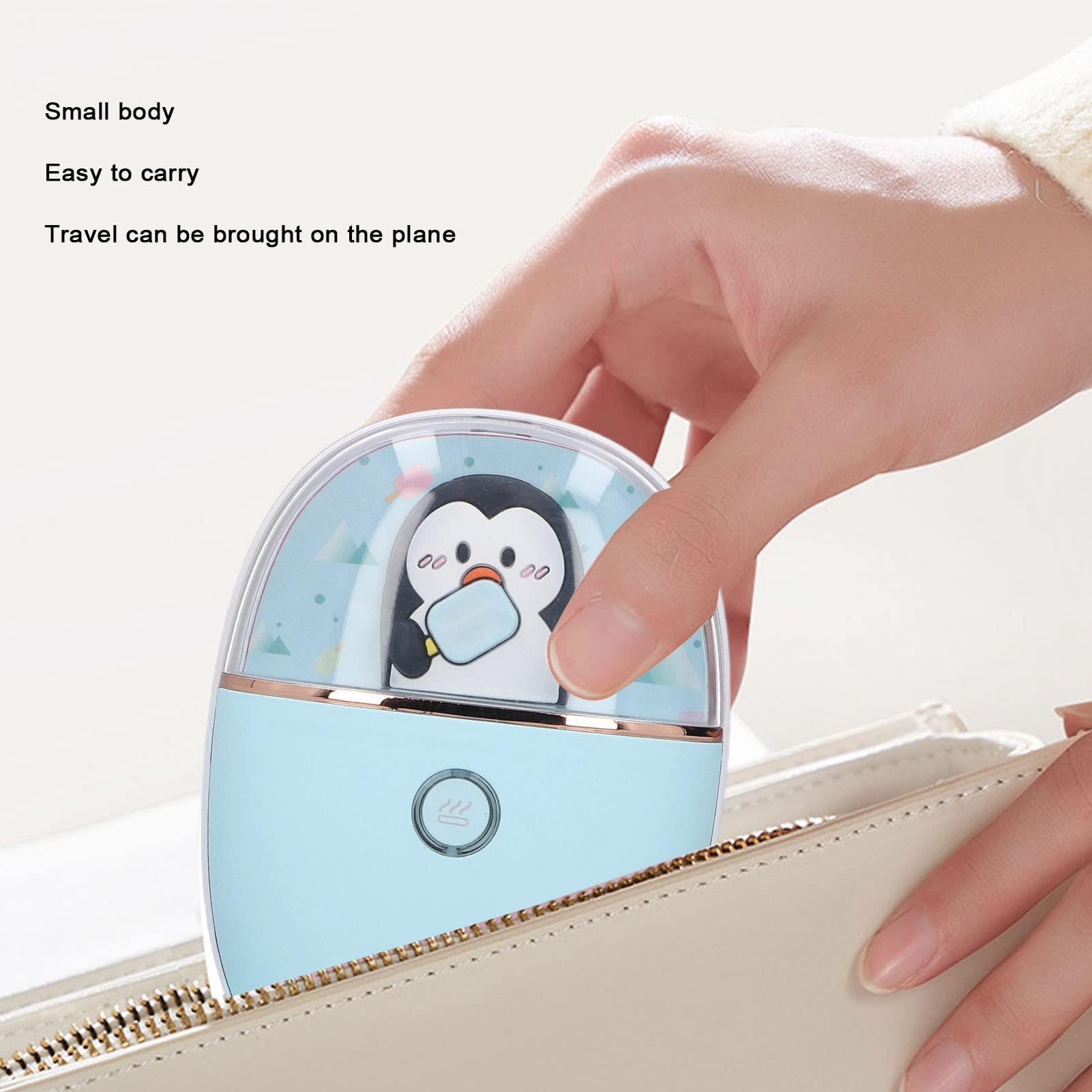 Scaldamani ricaricabile Piccolo scaldamani portatile bifacciale con ricarica USB per il viaggio a casa