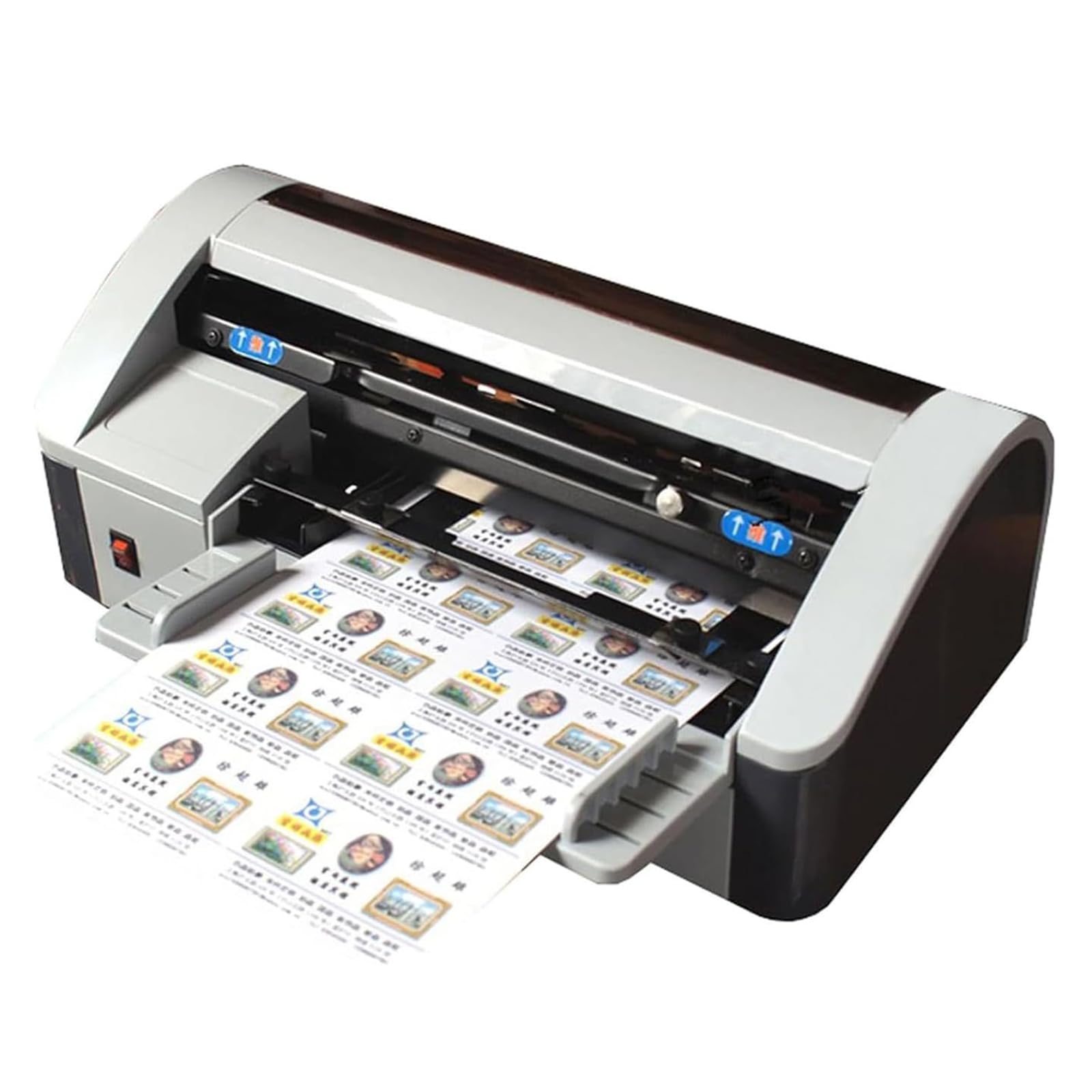 MObyat Taglierina Elettrica per Biglietti da Visita, Taglierina per Biglietti da Visita 90x54 Mm, Margine Regolabile 5-15 Mm, Rilegatrice Automatica Formato A4 Facile da Usare, per Inviti