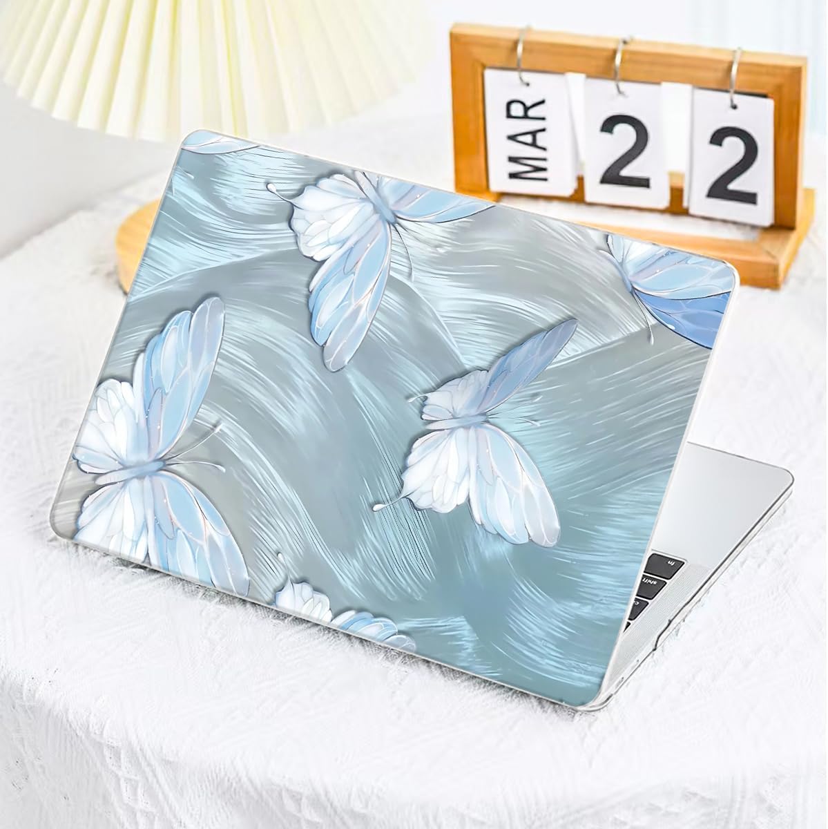 Compatible with 2021 2020 MacBook Air 13 inch Case M1 A2337 A2179 A1932 2018 2019 Release, Pattern Plastic Hard Shell Case & Keyboard Cover for Mac Air 13.3 Touch ID, Tin Foil Butterfly
