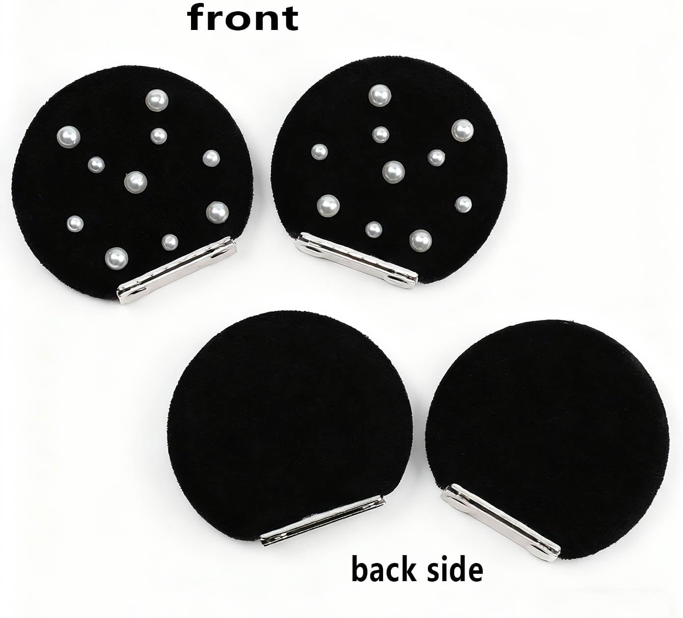 1 pairs of magnetic mouse ears, suitable for theme parks and holiday parties, detachable mouse ears, hat accessory decoration (with pearl decoration)