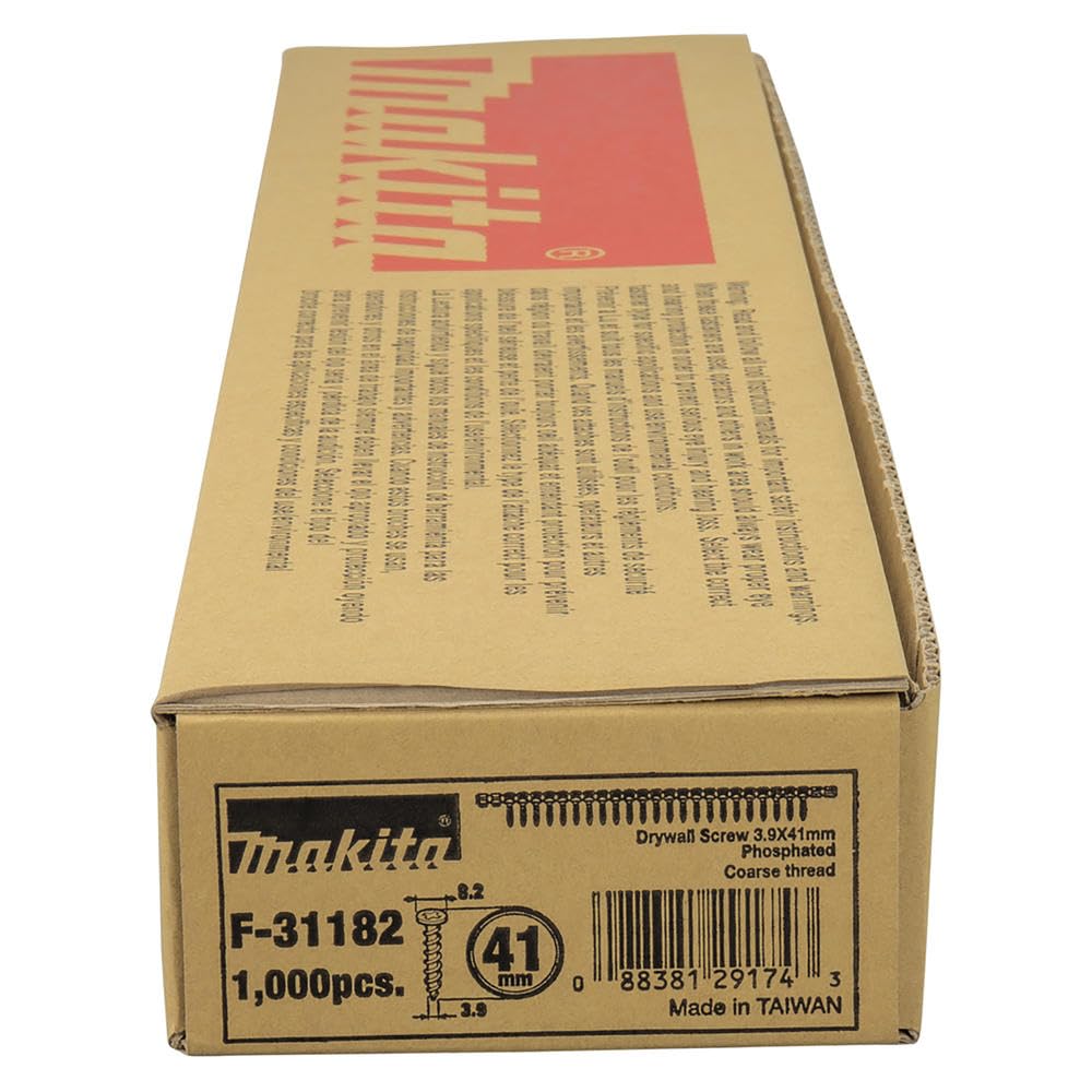 Makita F-31182-1000 chaîne 3,9 x 41 mm vis gros phosphaté fil rail BFR 440-6842 bois