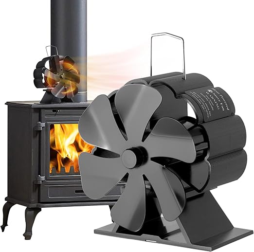 JossaColar Small Wood Stove Fan, Fireplace Fan Heat Powered