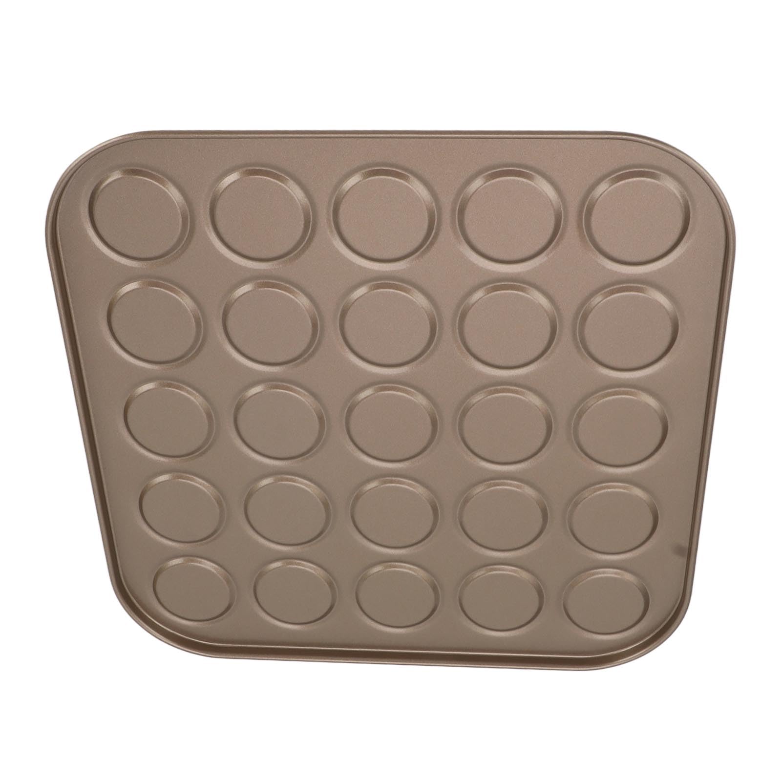 Teglia per torte Macaron, vassoio da forno antiaderente per Macaron, utensili da forno per biscotti Macaron in metallo per forno, strumenti da per torte croccanti (oro)