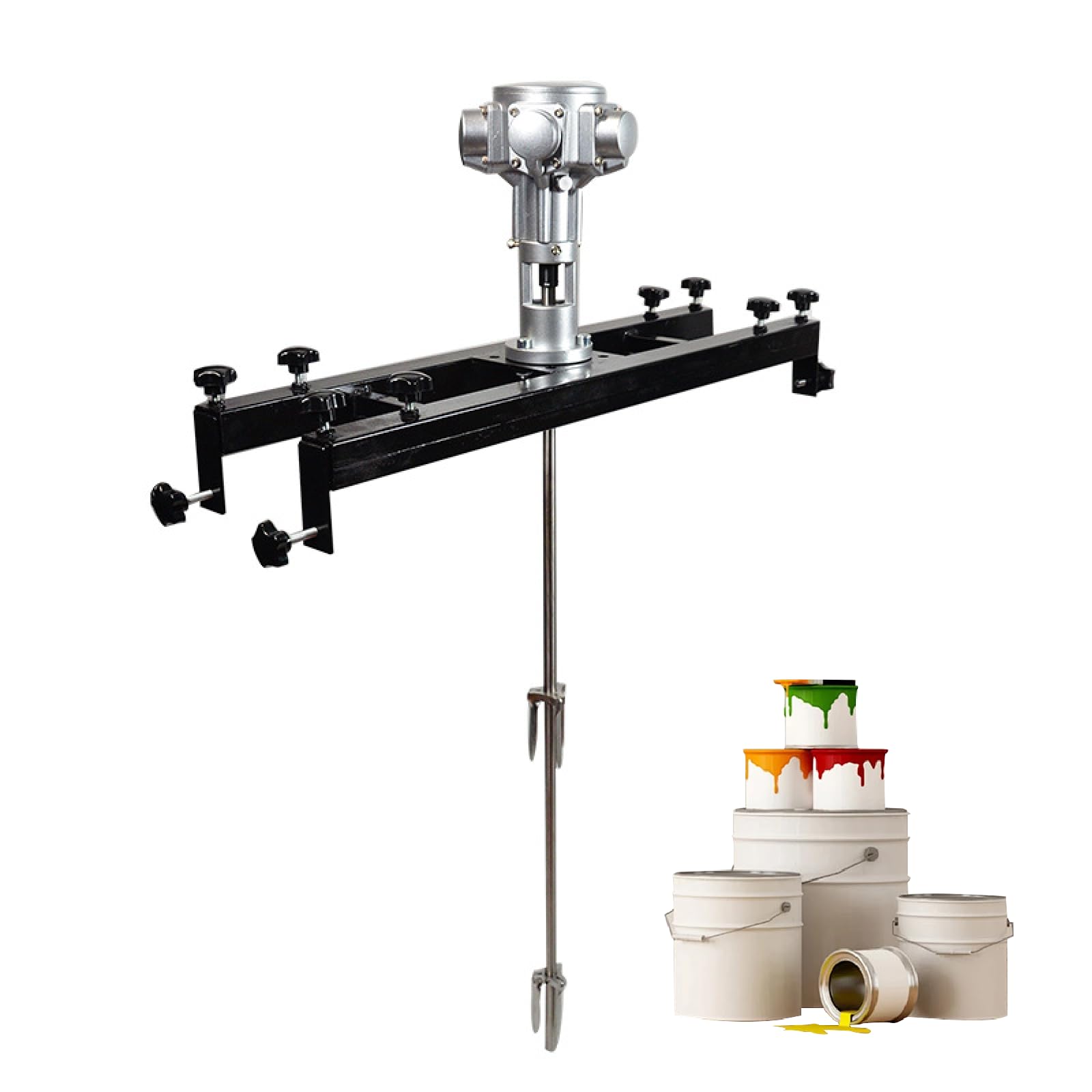 Mélangeur de peinture pneumatique ZHENYUWANG à cuve avec hélice repliable