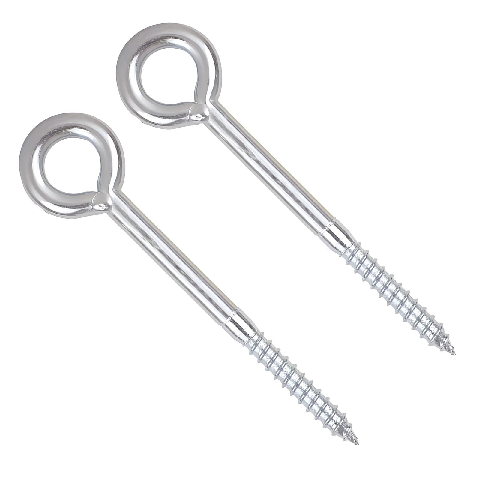 TERF® 12mm X 190mm Welded Screw Eye 12mm X 190mm Heavy Duty Zinc Plated Steel Screws in Eye bolt - Pack of 2