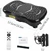 Vibration Plate Exercise Machine for Home & Office,Full Body Workout Built-in Bluetooth,120 Speeds & 5 Modes for Lymphatic Drainage,Weight Loss & Muscle Relief (Black)