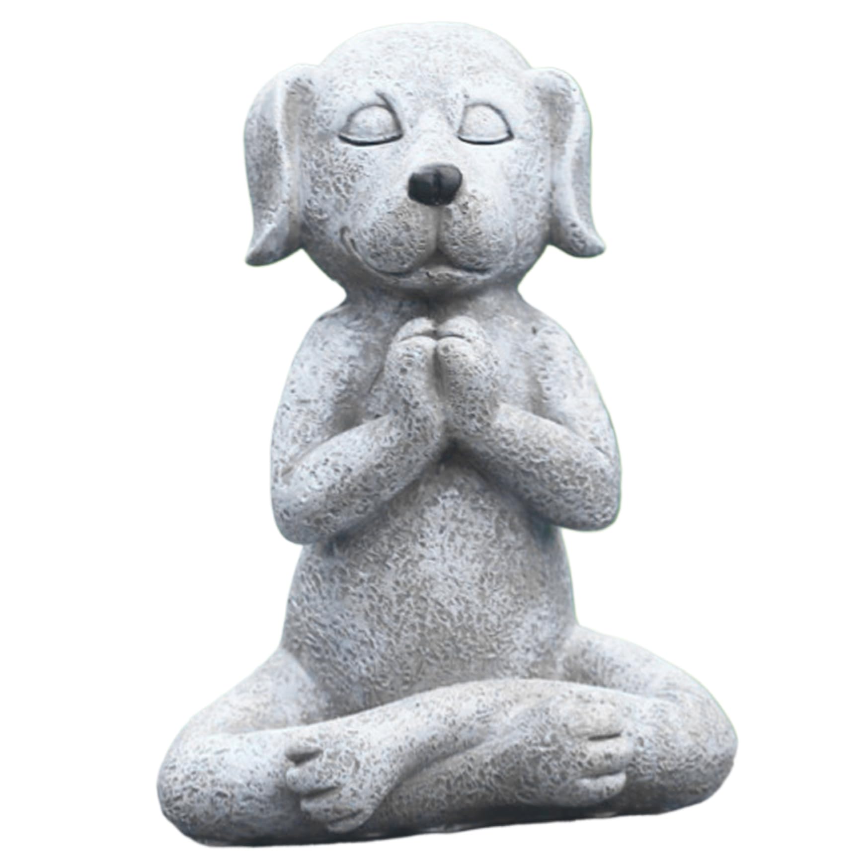 Uanqfegy Dog Statue - Buddha Yoga Decor, 4.72 Inch Weather-Resistant Resin Cute Figurine for Zen Garden Outdoor