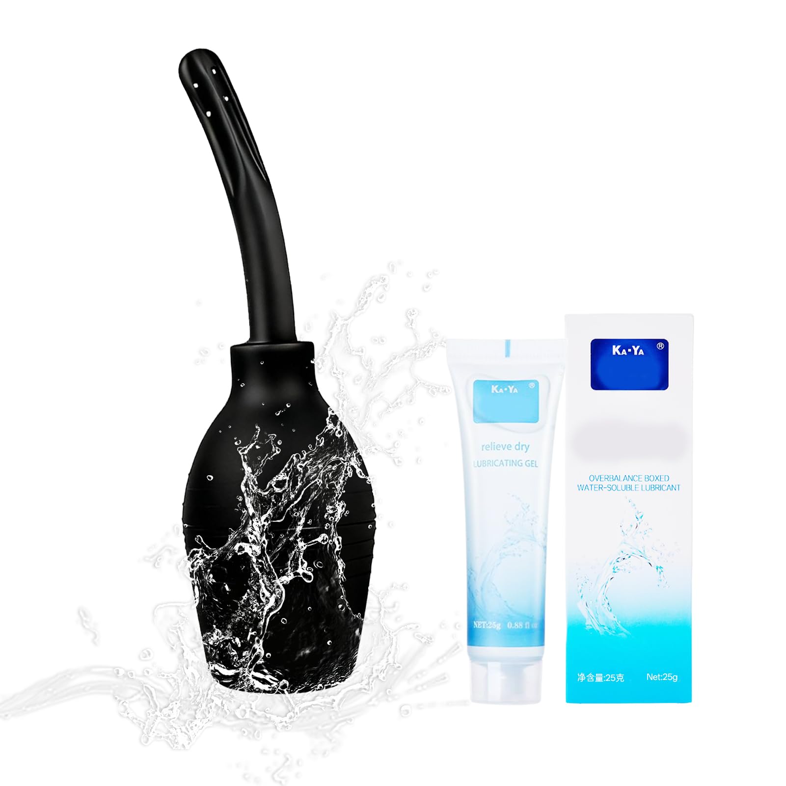 Analdusche für Frau und Mann mit großer Kapazität,Klistiere zur Darmreinigung, Intimdusche,Darmreinigung Analspülung Set mit 25g Wasserlösliches Gleitgel (310ML)