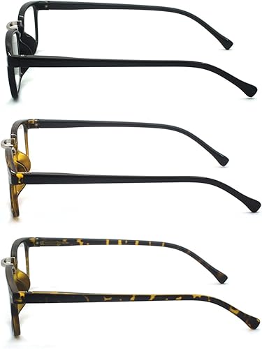 Miniatura 3 de Paquete de 3 lentes de lectura de estilo retro para hombres y mujeres, color negro y tortuga