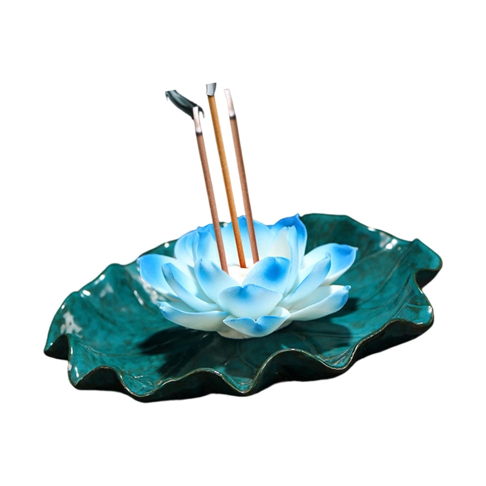 XAGMODSHN Incenses Holders, Lotuses Stick Burners, for Stick/Coil/Cone Incensed with Ashes Catcher for Yogas Meditations Tray Ashes Catcher