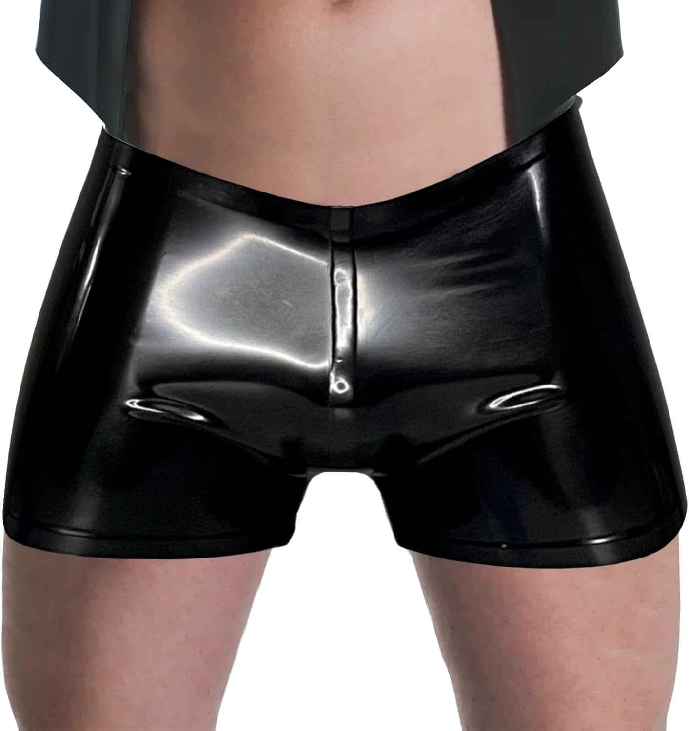 Men's Latex Boxer Briefs, Open Back Rubber Underwear, Erotic Rubber Shorts Panties, Fetish Cosplay Costume Clubwear