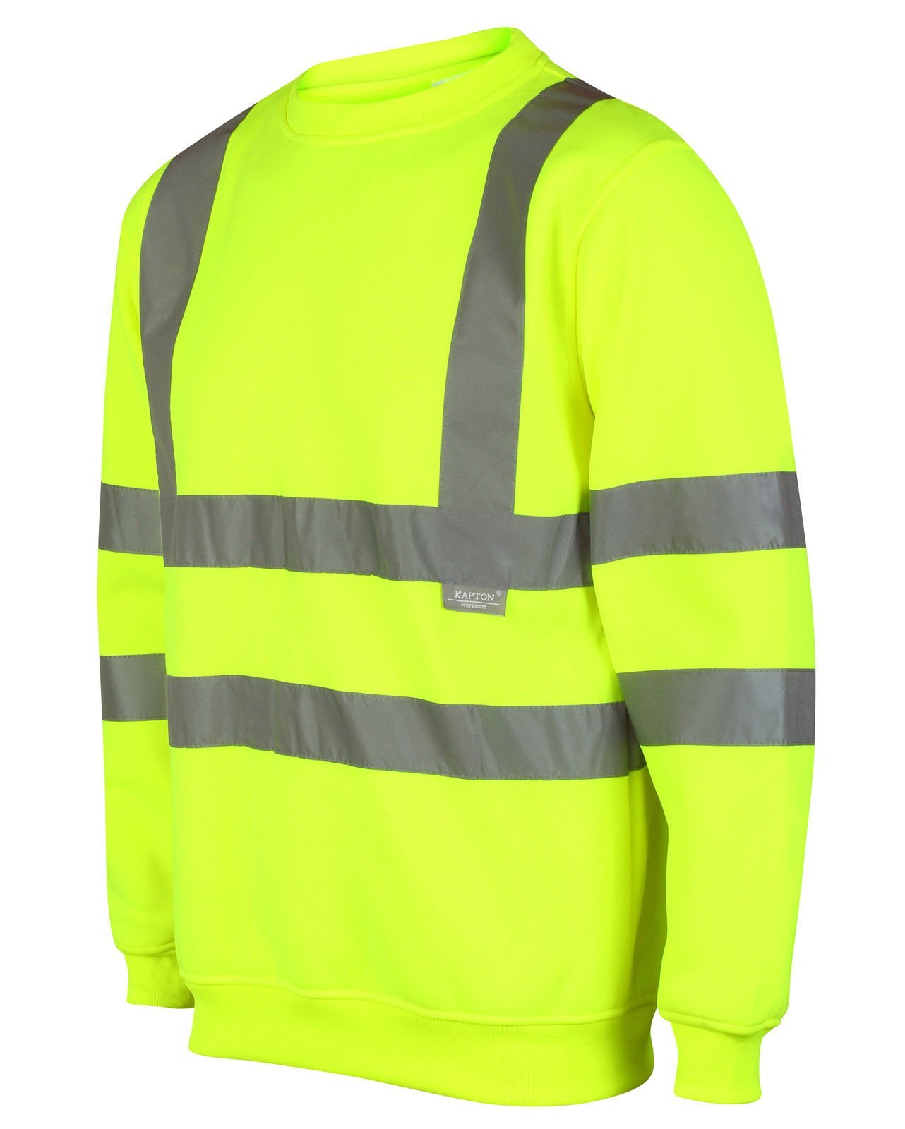 High Visibility Crew Neck Sweatshirt Sizes S- 5XL Yellow Orange Black Hi Vis Viz Reflective Workwear Outdoor Seen Safety Clothing Round Neck Jumper