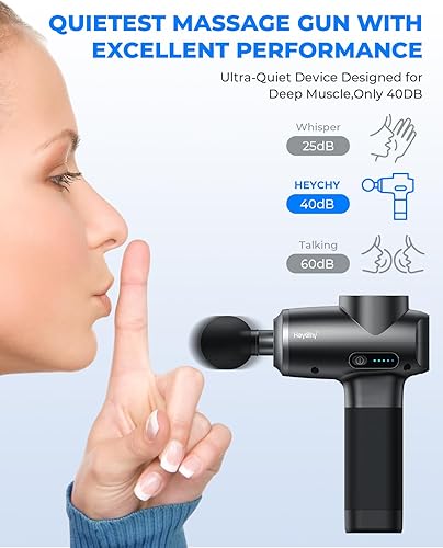 Miniatura 4 de HEYCHY Pistola de masaje con amplitud de 0.472 in, pistola masajeadora de percusión de tejido profundo para atletas, gimnasio en casa, terapia de
