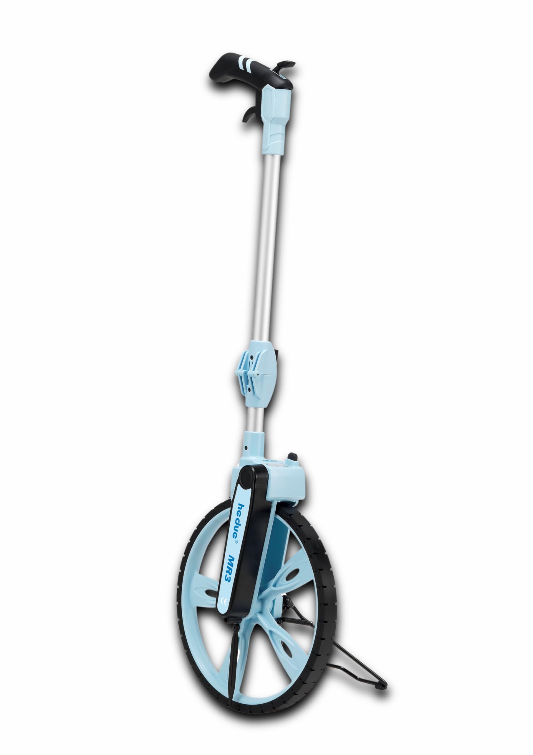 Ruota di misura hedue® MR3 - contametri con grande diametro della ruota di 320 mm, distanziometro pieghevole