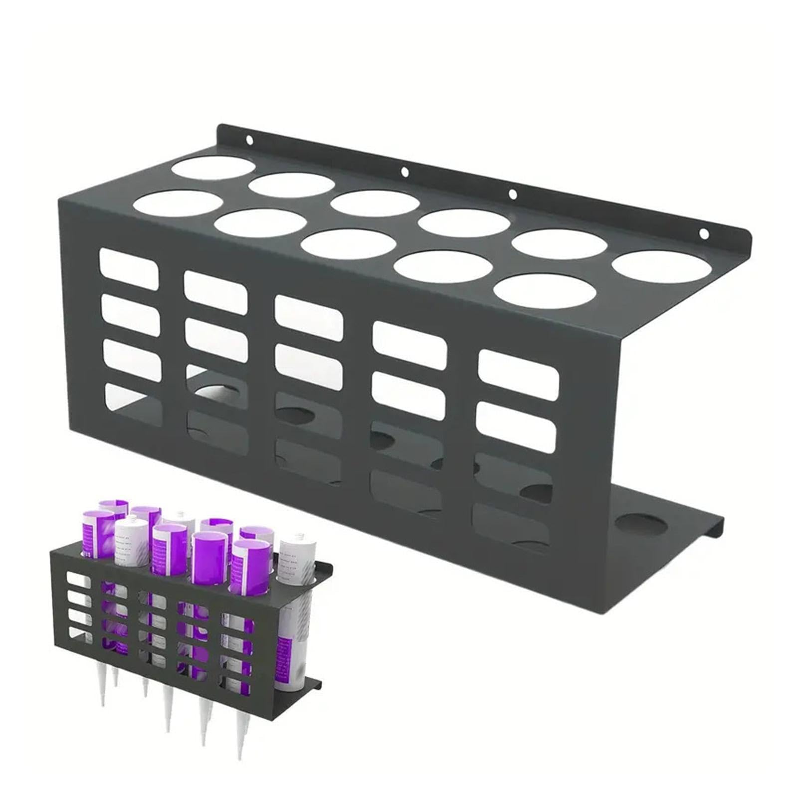 Support Mural Robuste pour Tubes de Mastic, Organisateur D'outils, étagère Métallique pour Mastic