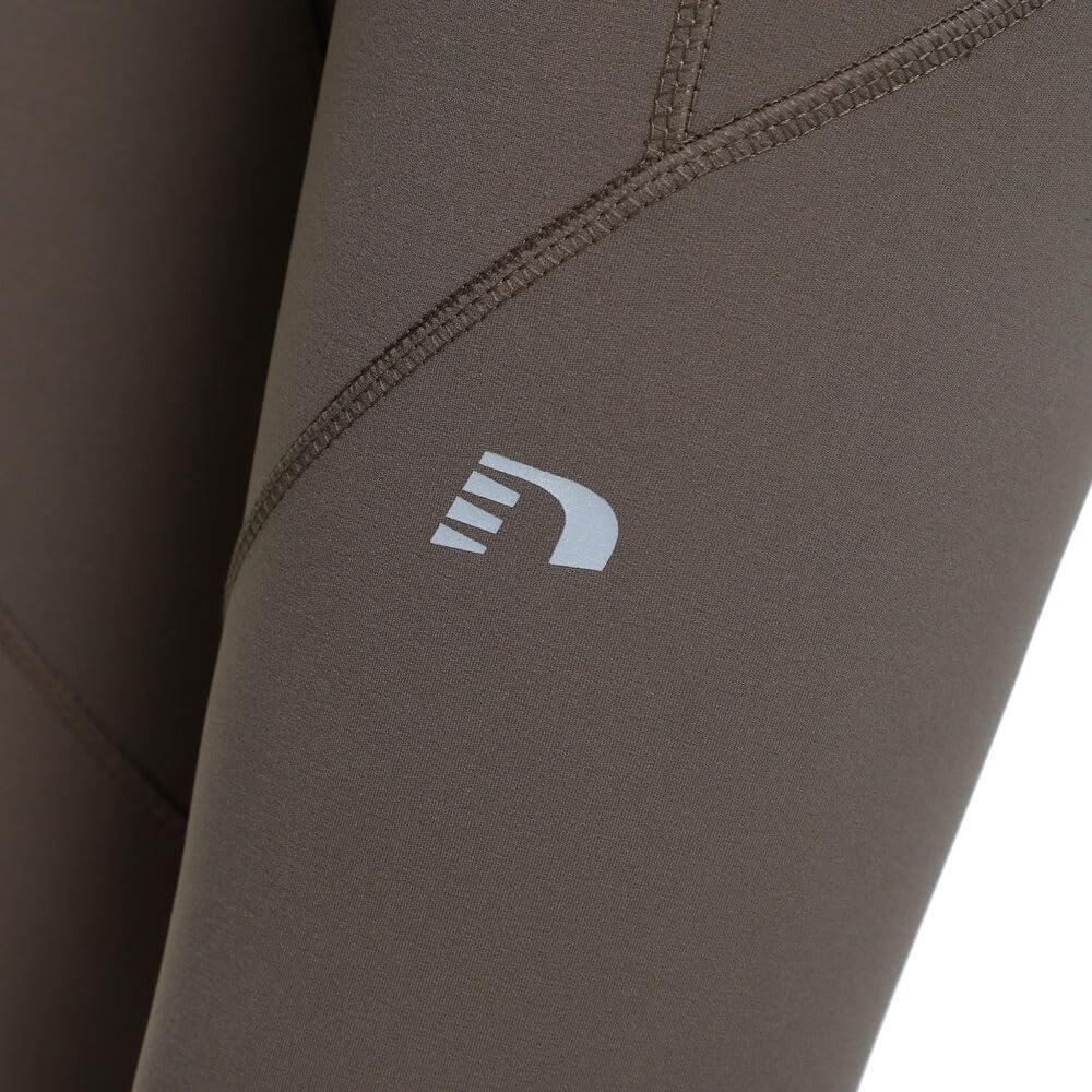 hummel Newline Chicago Warm Tight damskie legginsy do biegania, br?zowe - XS
