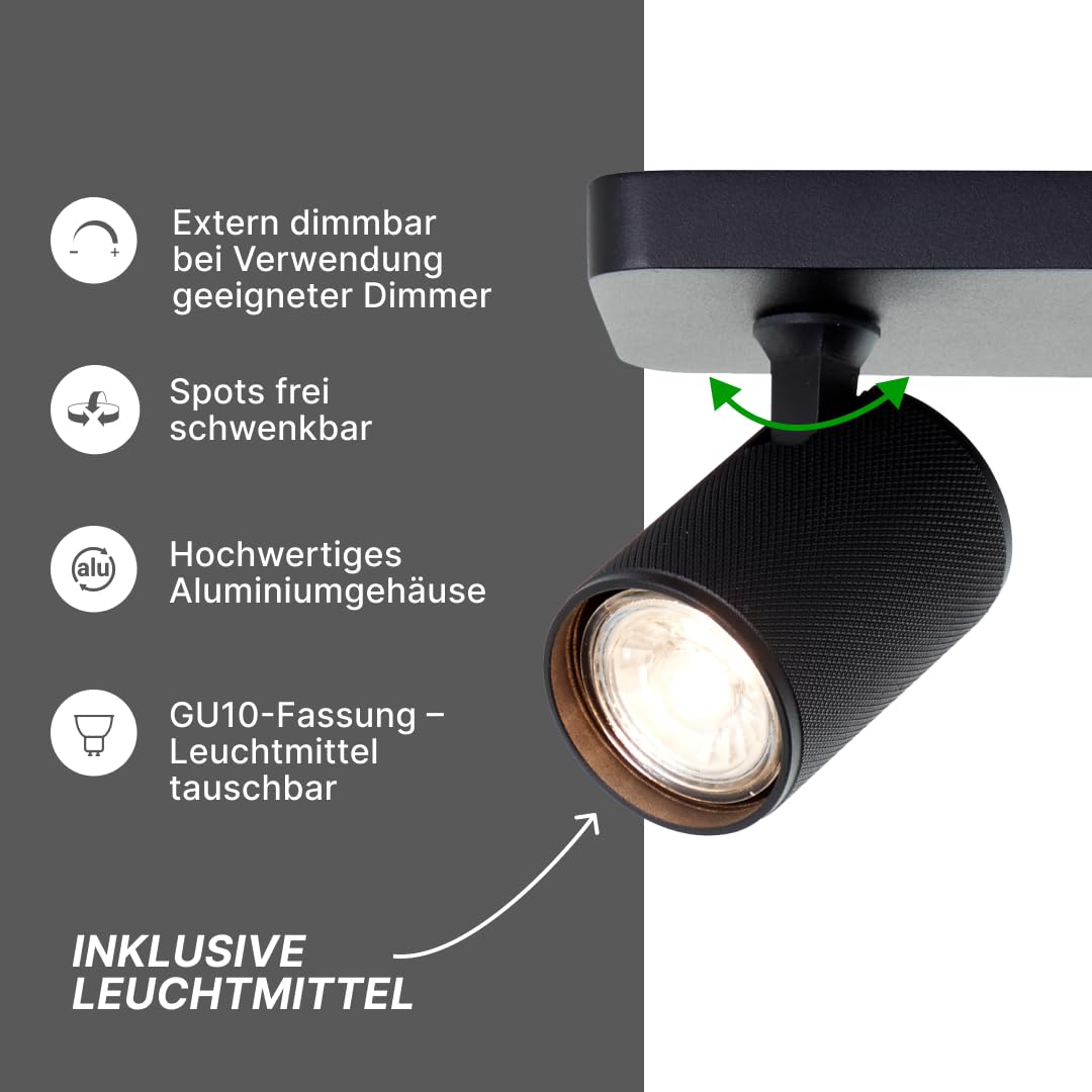 Brilliant Marty LED Deckenstrahler 2-flammig, schwenkbar, GU10, dimmbar
