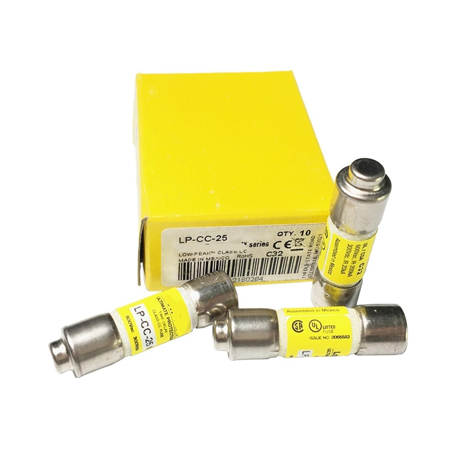 KXIWLUFV 1 Fuse LP-CC-1-2-3-4-5 1A 2A 3A 4A 5A 600V Tube(Lp-cc-4 4a)