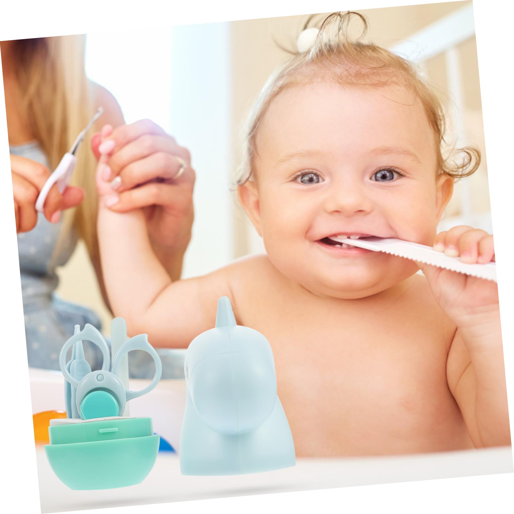 12 Piezas Juego de tijeras para uñas de bebé. baul almacenamiento baul almacenaje cortaúñas para niños pequeños cortauñas recién nacido tijeras de uñas para bebés pinzas para bebe