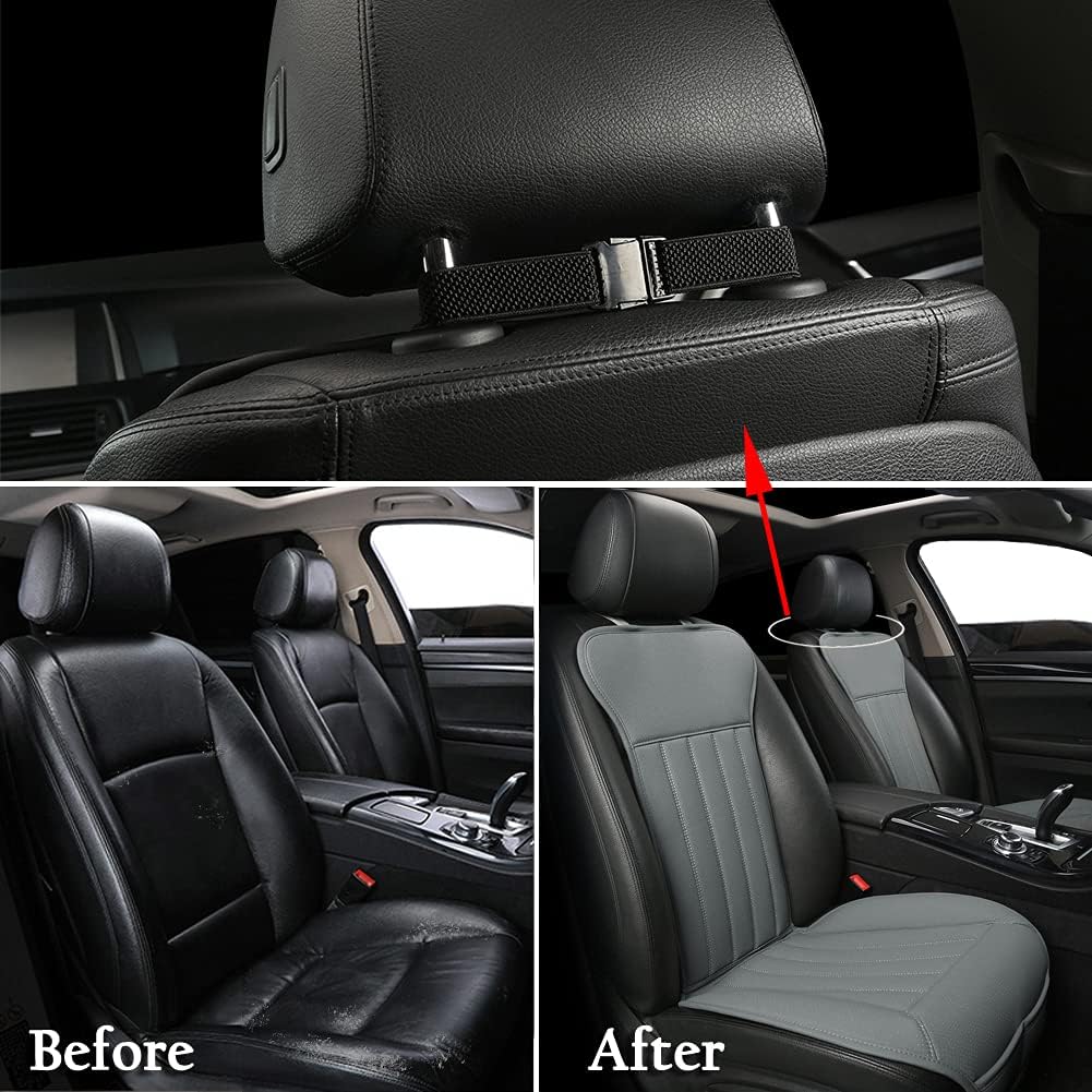 West Llama 1 Pair Sideless Front Car Seat Covers Protectors Universal Fit 95% of Cars (SUVs, Sedans, Pickup Trucks), Gray
