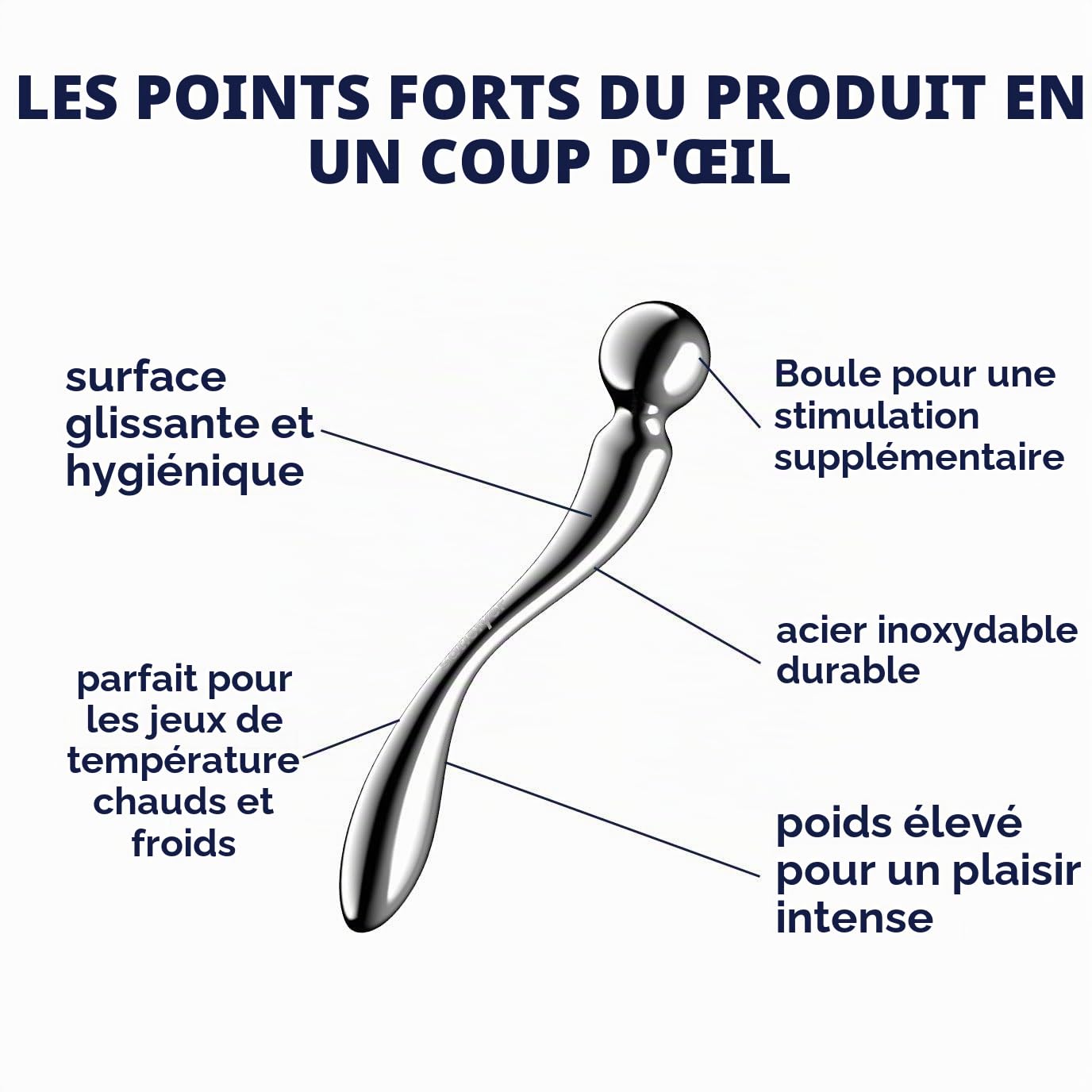 Satisfyer Star Force 2 Gode | Gode en acier avec boule | Sextoy chauffant