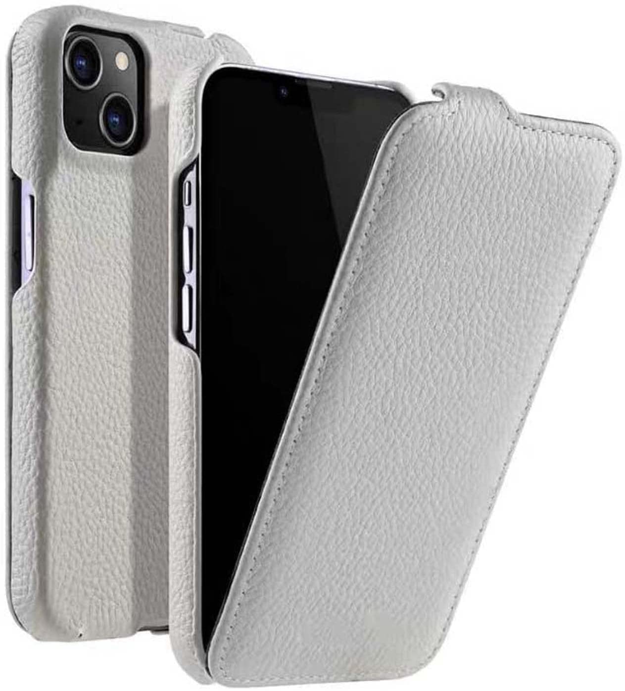 Étui antichoc iPhone 13 Mini cuir véritable clapet vertical - 8