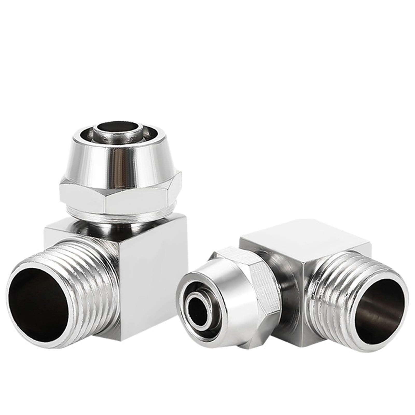 10 piezas de accesorios neumáticos de codo roscado de giro rápido, conector de aire de cobre niquelado KLL4/6-M5, KLL4-01, KLL6-02, KLL8-01, KLL8-02(KLL10-01)