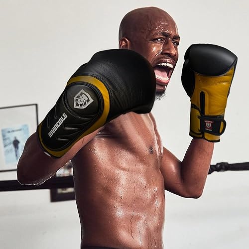 Miniatura 5 de Invincible Fight Gear Professional Hook and Loop Leather Training Boxing Gloves v2.0 - Ideal for Boxing, Kickboxing, Muay Thai, MMA for Men Women