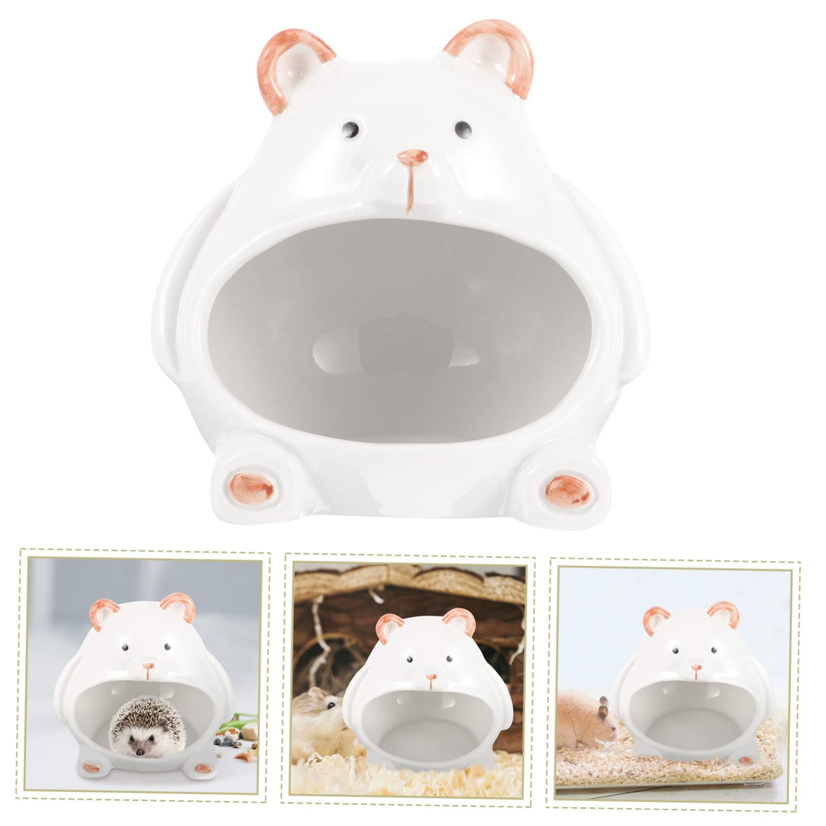 Toyvian Maison pour Hamster Et Nid Décoratif Abri Céramique pour Hamster Domestique Cachette pour Petits Animaux
