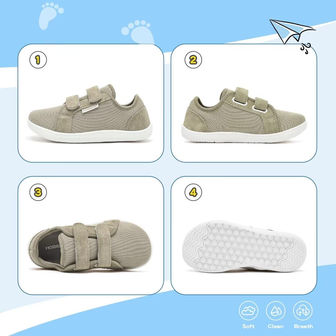 HOBIBEAR Bambini Scarpe A Piedi Nudi Larghe per Ragazzi Ragazze Outdoor Trail Running Scarpe da Passeggio Minimaliste