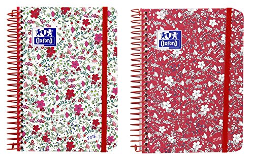 Oxford Floral – Agenda Scolaire, semaine Vista avec spirale et couverture en plastique A6 Oxford Floral – Agenda Scolaire, semaine Vista avec spirale et couverture en plastique A6