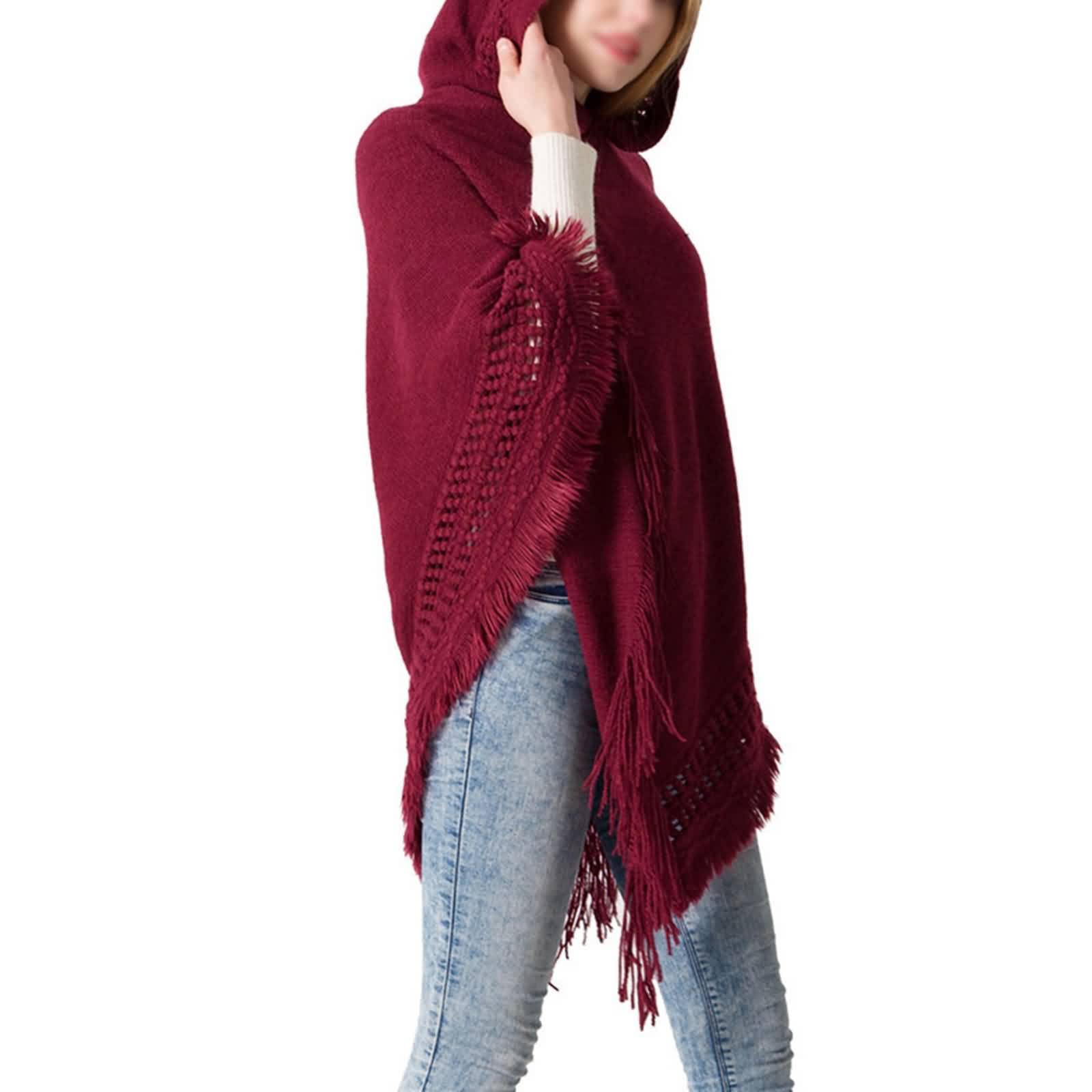 Bufanda de invierno para mujer, sensación de cachemira, bufanda de invierno suave, acrílico con capucha, accesorios de ropa cálida, regalo, Estilo 4