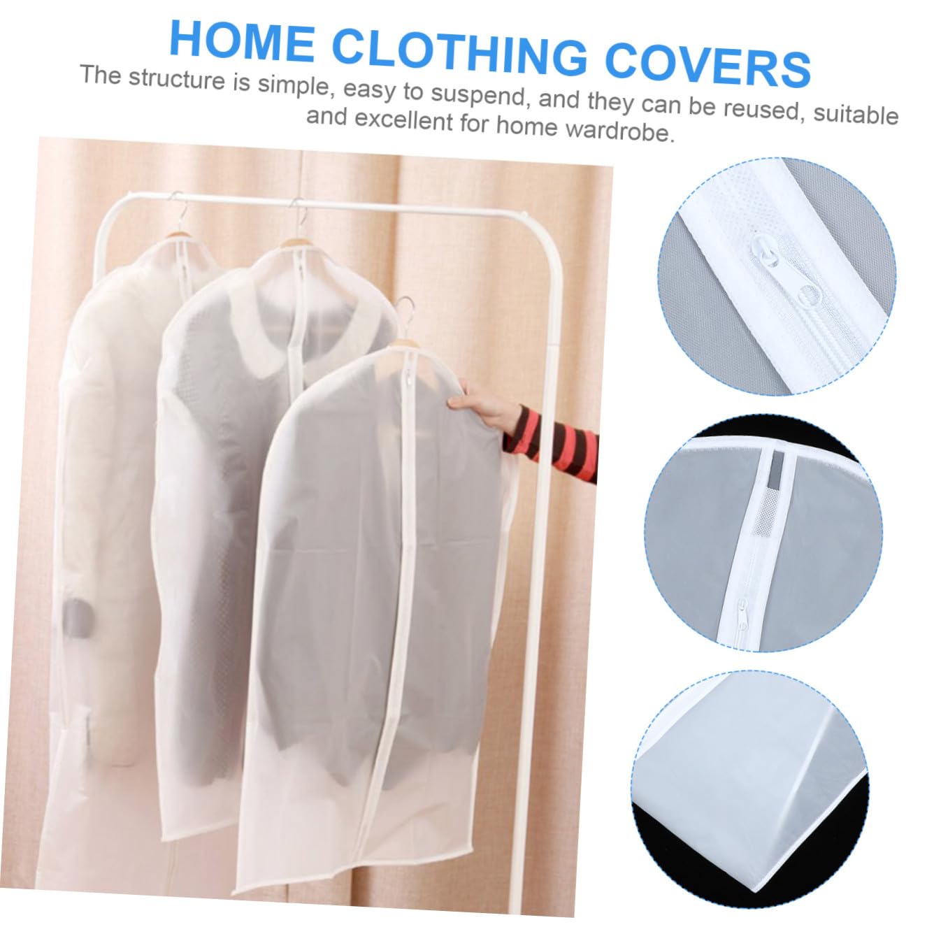 MAGICLULU 12piezas Fundas Para Ropa Hogar Abrigos Trajes Reutilizables y Fáciles De Usar