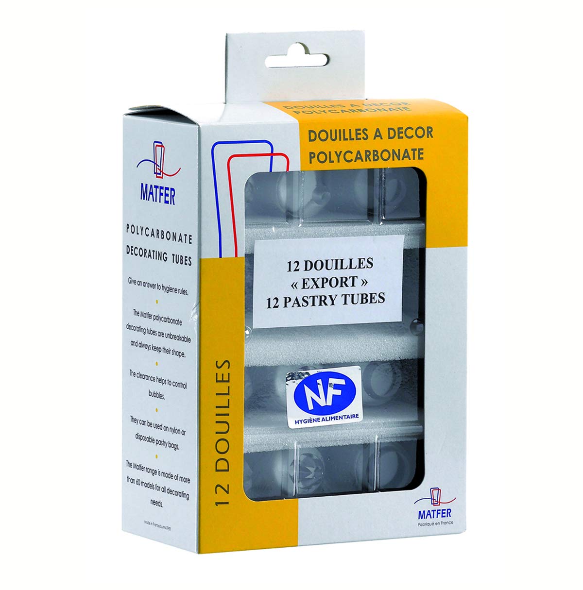 PEGANE 12 Douilles de Cuisine Polycarbonate Choix de l'élève