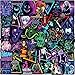 Neon Adesivi Stickers - simyron 100 pcs Cartone Animato Adesivi al Neon per Laptop Adesivo alla Moda Adesivi Fantastici Unici Adesivo per Acqua Notebook per Chitarra Skateboard