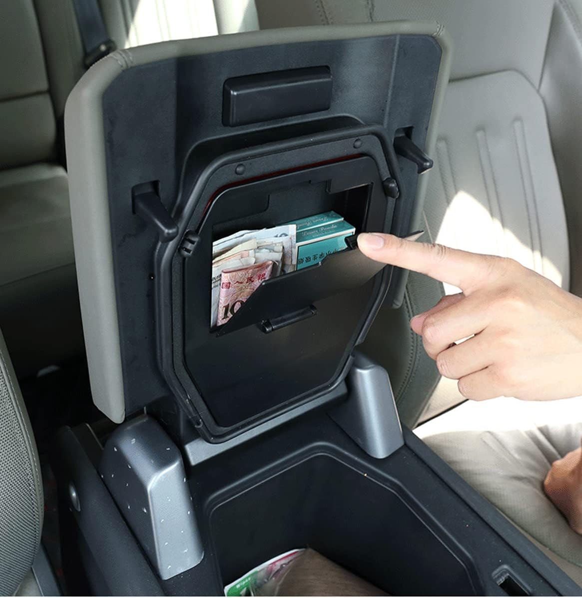 SHIFENG For LR Defender 90 110 130 2020 2021 2022 2023 2024 2025 Car Interior Center Console Hidden Storage Box Tray Organizer Accessories Upgrade Style