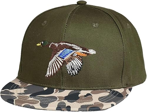 EDTREK Performance Outdoorsman Snapback - Sombrero de camión con ala plana, bordado de animales único