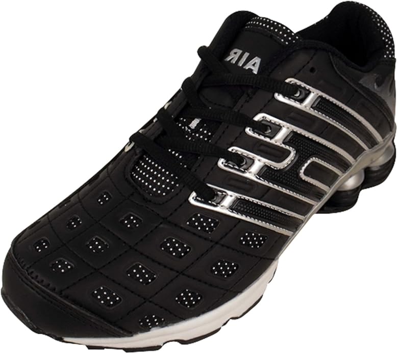 Mens Shock Absorbing Running Trainers Black Jogging Gym Trainer Shoes (12 UK, Black): Amazon.co