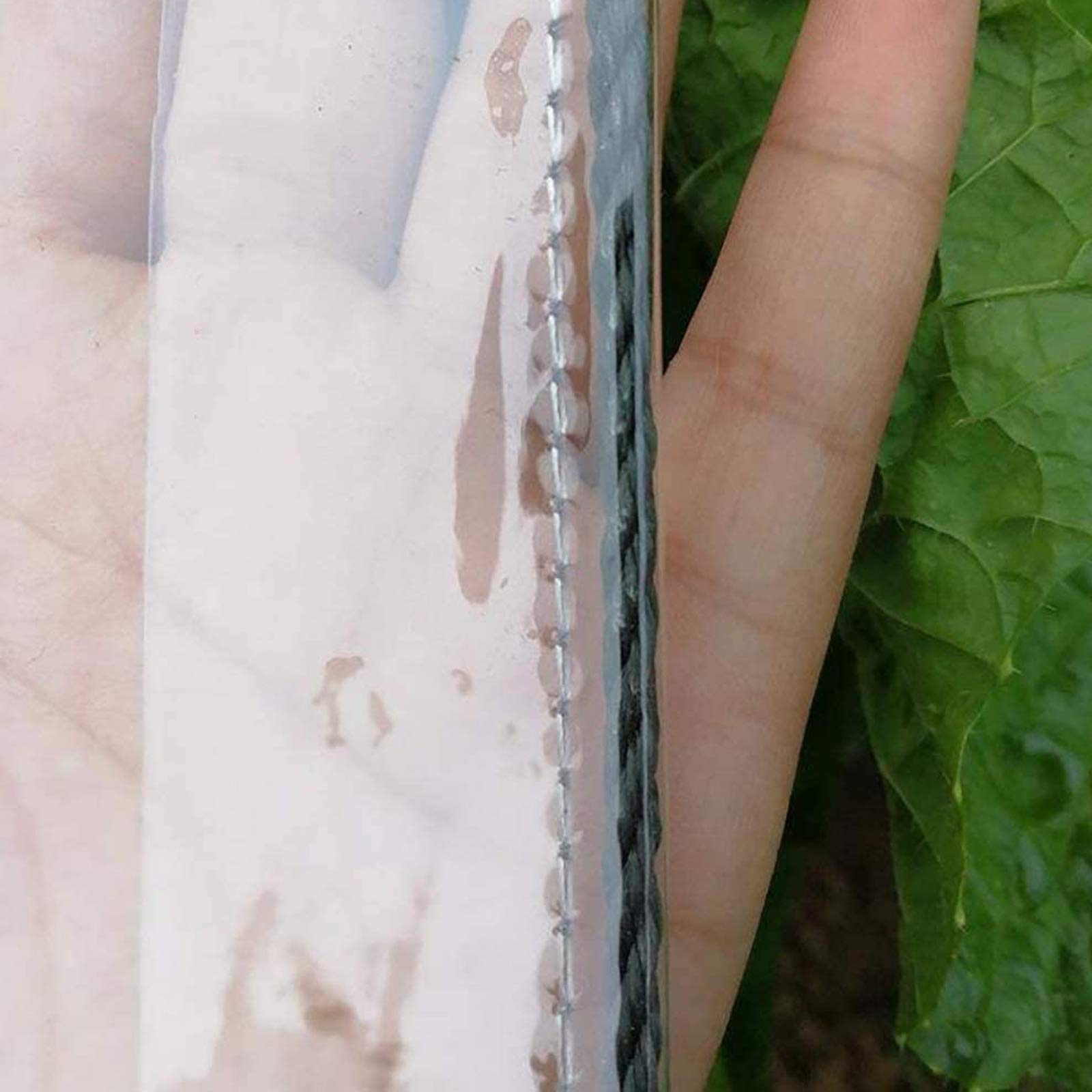 Lona transparente de 0,35 mm, impermeable, para camping, lona transparente reforzada para el hogar, jardín, al aire libre y camping, con ojales (150 x 250 cm)