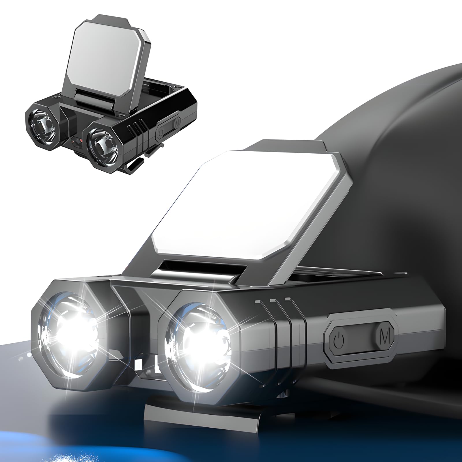 Bonnet Chaud Lampe Led Frontale Homme Femme Rechargeable vélo randonnée Rouge - Lampes frontales (11050500 Bonnet Chaud Lampe Led Frontale Homme Femme Rechargeable vélo randonnée Rouge - Lampes frontales (11050500