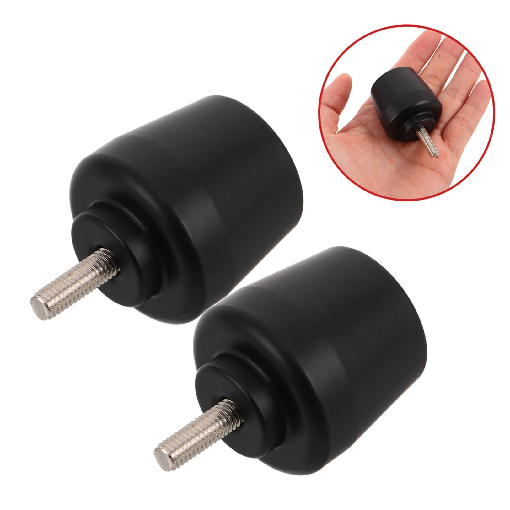 Mikikit Tappi Terminali Manubrio Moto in Metallo Nero M6 Funzione Anti-vibrazione e Rimozione Facile, per Dirt Bike e Scooter