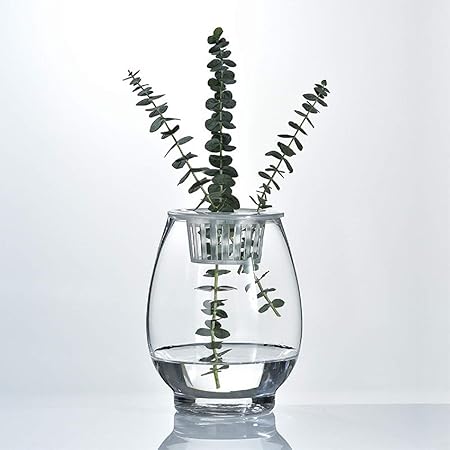 Amazon 花瓶 ガラス 丸型 花瓶 おしゃれ 花瓶 フラワーベース 花器 大 北欧 15cm バスケット ガーデン ガラス グラデーション 現代 シンプル 透明 広口 け花 エレガント インテリア 部屋 玄関 リビング プレゼント 贈り物 飾り お店 ホテル
