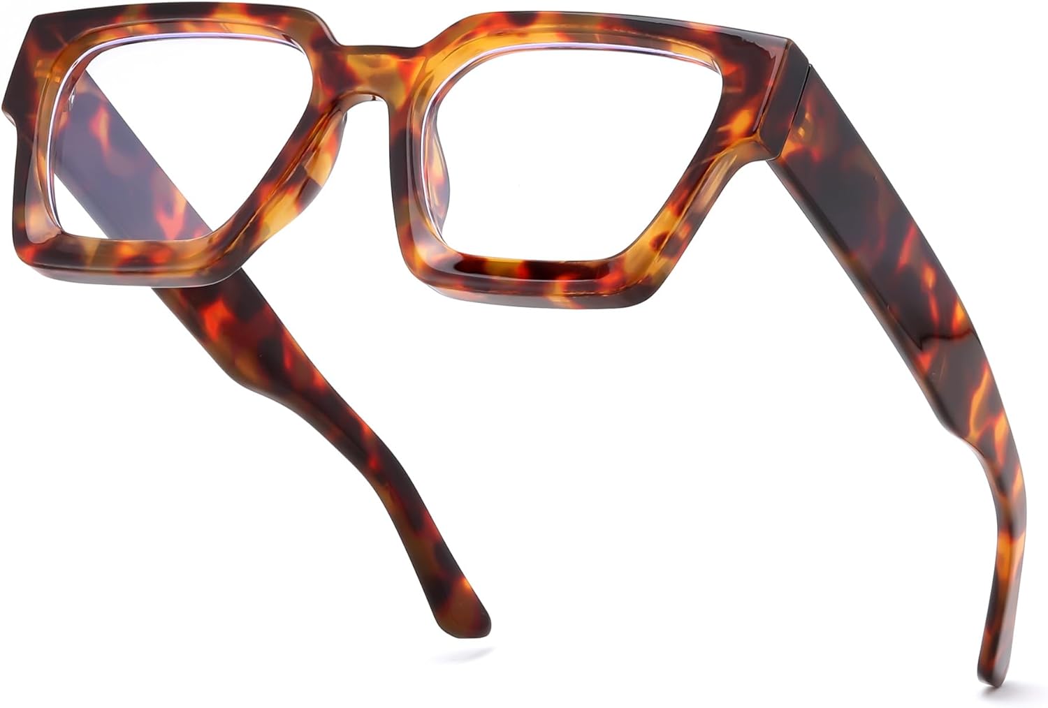 FEISEDY Retro Blue Light Blocking Glasses for Women Men 90s Classic Rectangle Frame Thick Chic Computer Eyeglasses B2383R