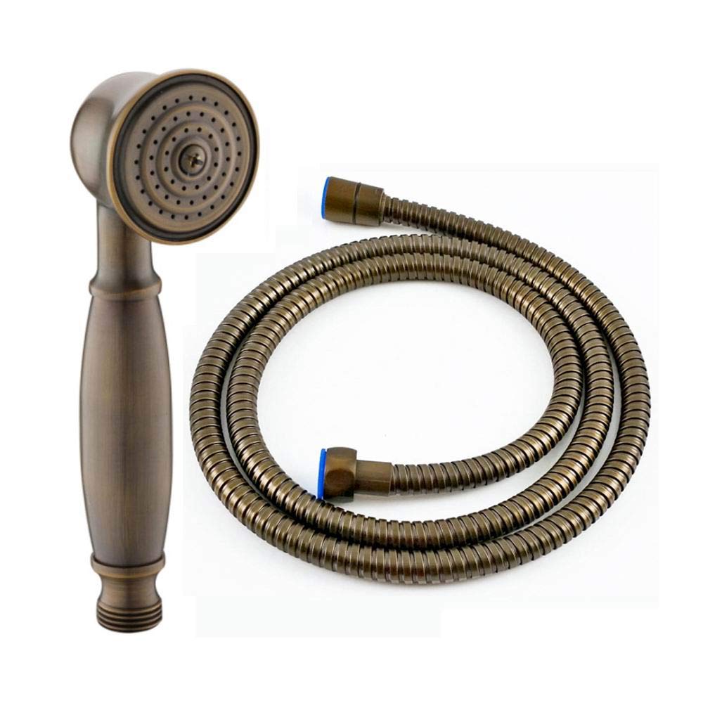Amazon.co.jp: 全銅金メッキDハンドヘルドシャワーヘッドホースセット