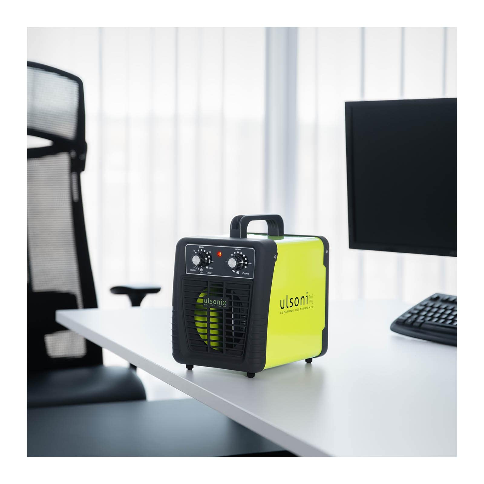 Industrieller Ozongenerator Luftreiniger Ozon Sterilisator Timer 10000mg/h 95W AIRCLEAN 10G-ECO (60 Min Timer, pulverbeschichteter Stahl, Edelstahlfilter)